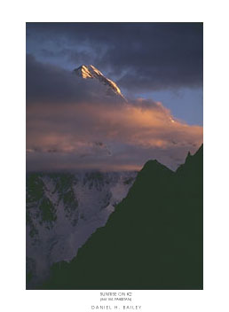 Sunrise on K2 poster, print